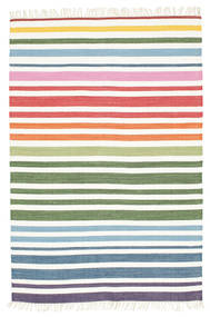 Rainbow Stripe 120X180 小 マルチカラー ストライプ 綿 ラグ 絨毯