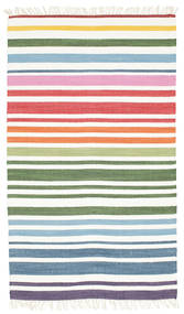 Alfombras Cocina Rainbow Stripe 100X160 Algodón Moderna Raya Multicolor