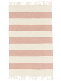  100X160 Ριγέ Μικρό Cotton Stripe Χαλι - Ροζ Βαμβάκι