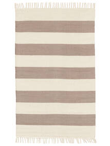  100X160 Cotton Stripe Brun Lite Teppe