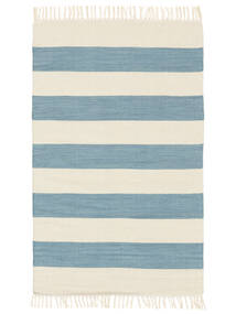  100X160 Cotton Stripe Light Blue Small Rug