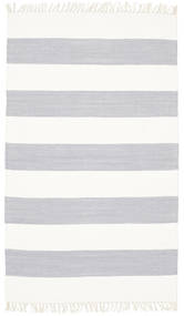 Cotton Stripe 100X160 Klein Grijs/Gebroken Wit Gestreept Katoen Vloerkleed