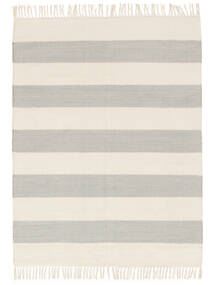 Cotton Stripe 100X160 Pequeno Cinzento/Branco Pérola Listrado Tapete Algodão