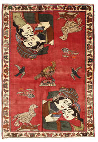  Ghashghai Figurale Tappeto 142X205 Persiano Di Lana Piccolo Carpetvista