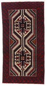絨毯 バルーチ 87X167 ダークピンク/ダークレッド (ウール, ペルシャ/イラン)