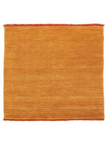  Wool Rug 250X250 Handloom Fringes Orange Square Large