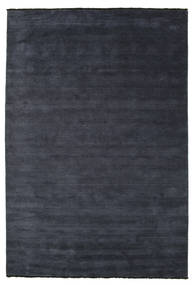  Wool Rug 220X320 Handloom Fringes Dark Blue