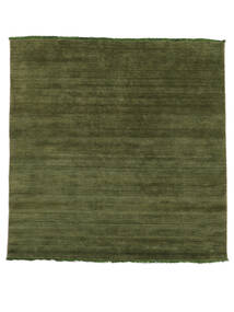 Handloom Fringes 200X250 グリーン 単色 ウール 絨毯