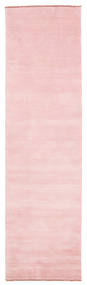  Wool Rug 80X300 Handloom Fringes Pink Runner
 Small