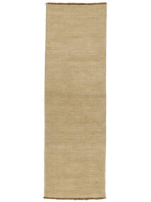 Handloom Fringes 80X250 Kicsi Bézs Egyszínű Futószőnyeg Gyapjúszőnyeg