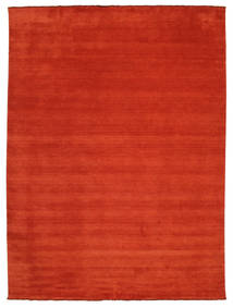  Wool Rug 300X400 Handloom Fringes Rust Red/Red Large