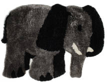  120X160 シャギー ラグ 小 Elephant-Africa 絨毯