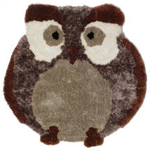  123X125 Tappeto Peloso Piccolo Owl