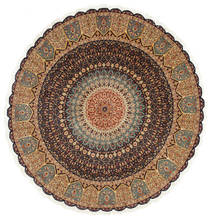 絨毯 ペルシャ タブリーズ 50 Raj シルク製 Ø 252 ラウンド 大きな (ウール, ペルシャ/イラン)