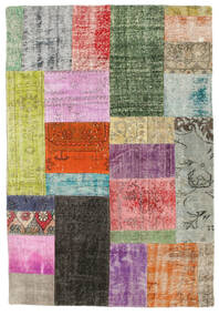  Patchwork Rug 120X178 Wool Multicolor Small Carpetvista
