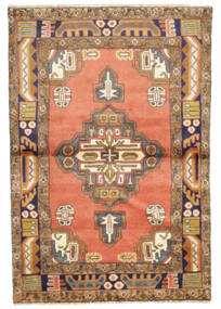  90X132 Medallion Small Hamadan Rug Wool, Carpetvista