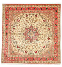 Tabriz 50 Raj With Silk Rug 292X298 Persian Wool Beige/Orange Large Carpetvista
