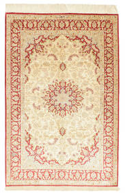 103X148 Qum Silk Signed: Qum Ahmadi Rug Oriental (Silk, Persia/Iran) Carpetvista