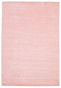  Wool Rug 250X350 Handloom Fringes Pink Large