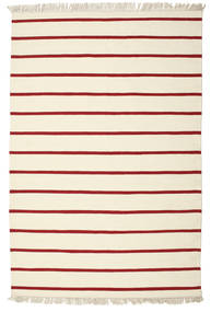 Dorri Stripe 190X290 White/Red Striped Wool Rug
