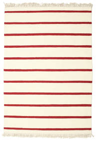 Dorri Stripe 140X200 Small White/Red Striped Wool Rug