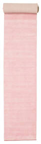  Wool Rug 80X600 Handloom Fringes Pink Runner
 Small