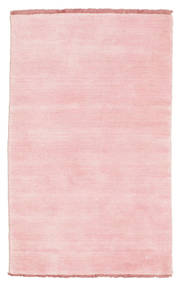  Wool Rug 80X120 Handloom Fringes Pink Small