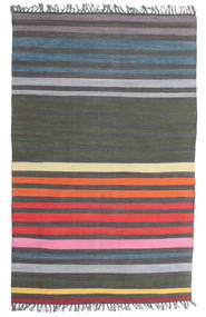  100X160 Striped Small Rainbow Stripe Rug - Multicolor Cotton