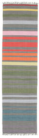 Rainbow Stripe 80X300 Small Multicolor Striped Runner Cotton Rug