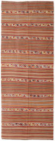  キリム セミアンティーク トルコ 絨毯 150X395 ウール レッド/オレンジ 小 Carpetvista