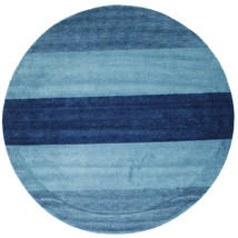  Ø 300 Large Gabbeh Indo Stripe Rug - Blue