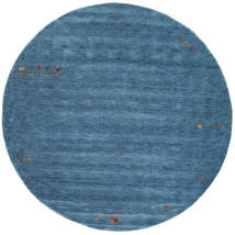  Wool Rug Ø 300 Gabbeh Indo Blue Round Large