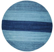   Ø 400 Gabbeh Indo Stripe Niebieski Okrągły Duży Dywan