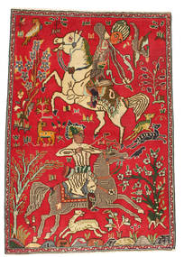 99X142 Täbriz Patina Figurativ Teppich Orientalischer (Wolle, Persien/Iran) Carpetvista