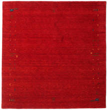Gabbeh Loom Frame 200X200 Vermelho Enferrujado Quadrado Tapete Lã