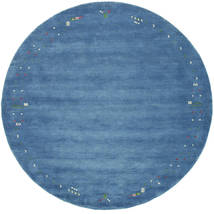  Ø 250 Grande Gabbeh Loom Frame Tapete - Azul Lã