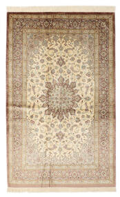 129X200 絨毯 クム シルク 署名: クム Vafai オリエンタル オレンジ/茶色 (絹, ペルシャ/イラン) Carpetvista