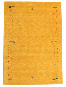  160X230 Gabbeh Loom Frame Rug - Yellow Wool