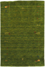 Gabbeh Loom Frame 120X180 Pequeno Verde Tapete Lã