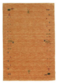  120X180 Small Gabbeh Loom Frame Rug - Orange Wool