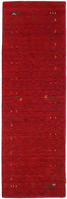 Teppichläufer 80X250 Einfarbig Gabbeh Loom Frame - Rot