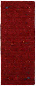 Gabbeh Loom Frame 80X200 Small Red Runner Wool Rug