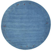  Ø 300 Grande Gabbeh Loom Frame Tapete - Azul Lã