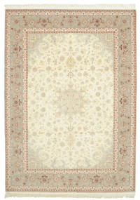  258X357 Groß Isfahan Seidenkette Teppich Wolle