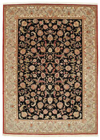 Täbriz 70 Raj Seidenkette Teppich 248X344 Persien/Iran