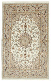  132X215 Klein Isfahan Seidenkette Signatur: Nael Teppich Wolle