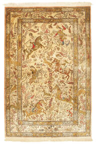 134X217 絨毯 クム シルク 署名: Sharifi オリエンタル (絹, ペルシャ/イラン) Carpetvista
