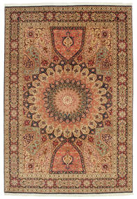 Tabriz 50 Raj Med Silke Rug 205X300 Multicolor Wool, Persia/Iran