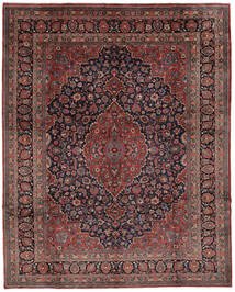  312X395 Mashad Vloerkleed Zwart/Donkerrood Perzië/Iran Carpetvista