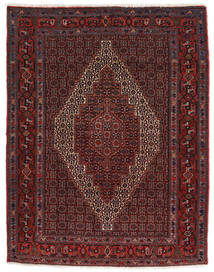  115X150 Senneh Fine Matot Matto Tummanpunainen/Punainen Persia/Iran Carpetvista